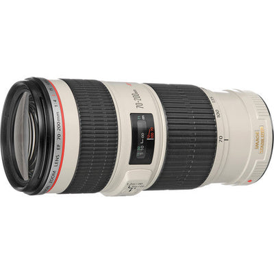 Canon EF 70-200mm f/4L IS USM Lens + Telephoto and Wide Angle Lenses Bundle Canon