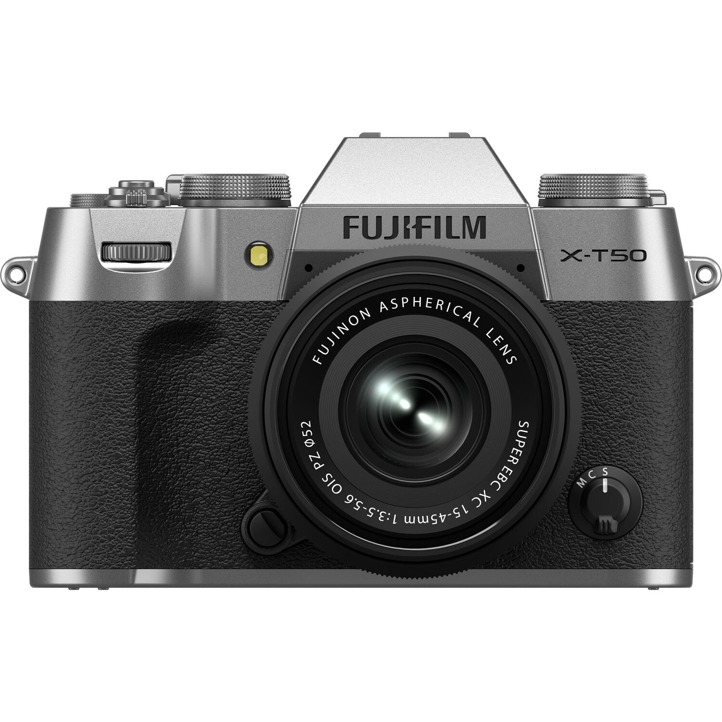 FUJIFILM X-T50 Mirrorless Camera w/ XC 15-45mm f/3.5-5.6 Lens (Silver) - Bundle