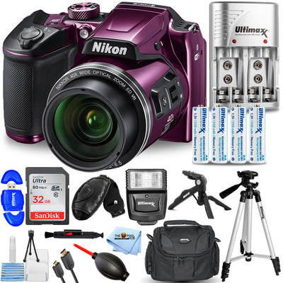 Nikon COOLPIX B500 Digital Camera (Purple) Bundle 2