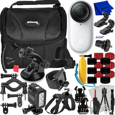 Insta360 GO 3S Standalone Action Camera (64GB, Arctic White) - 16PC Bundle