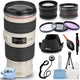 Canon EF 70-200mm f/4L IS USM Lens + Telephoto and Wide Angle Lenses Bundle Canon