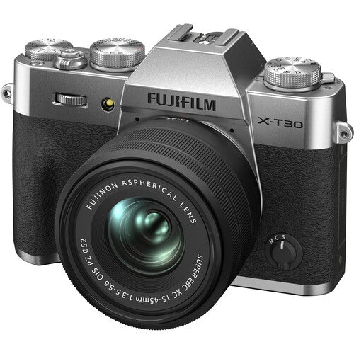 FUJIFILM X-T30 II Mirrorless Camera with XC 15-45mm OIS PZ Lens (Silver) Fujifilm
