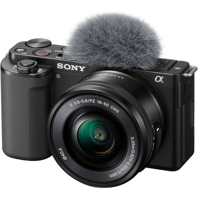 Sony ZV-E10 Mirrorless Camera with 16-50mm Lens (Black) - ILCZV-E10L/B Sony