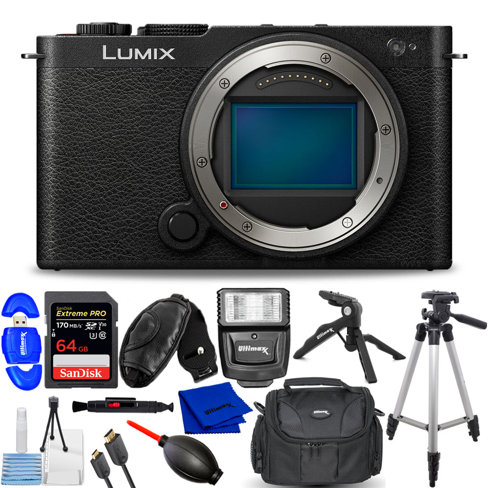 Panasonic Lumix S9 Mirrorless Camera (Body, Jet Black) DC-S9BODYK - 12PC Bundle