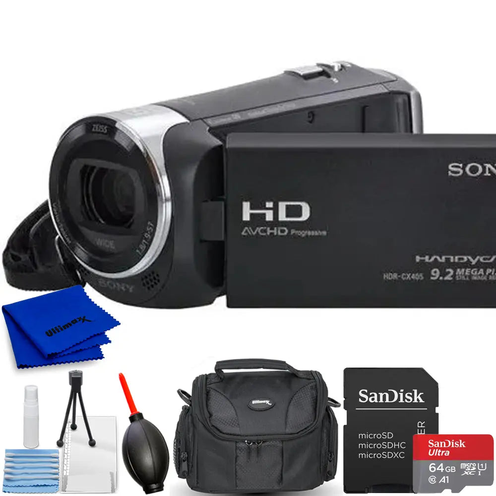 Sony HDR-CX405 HD Handycam Camcorder HDRCX405/B - 7PC Accessory Bundle Sony
