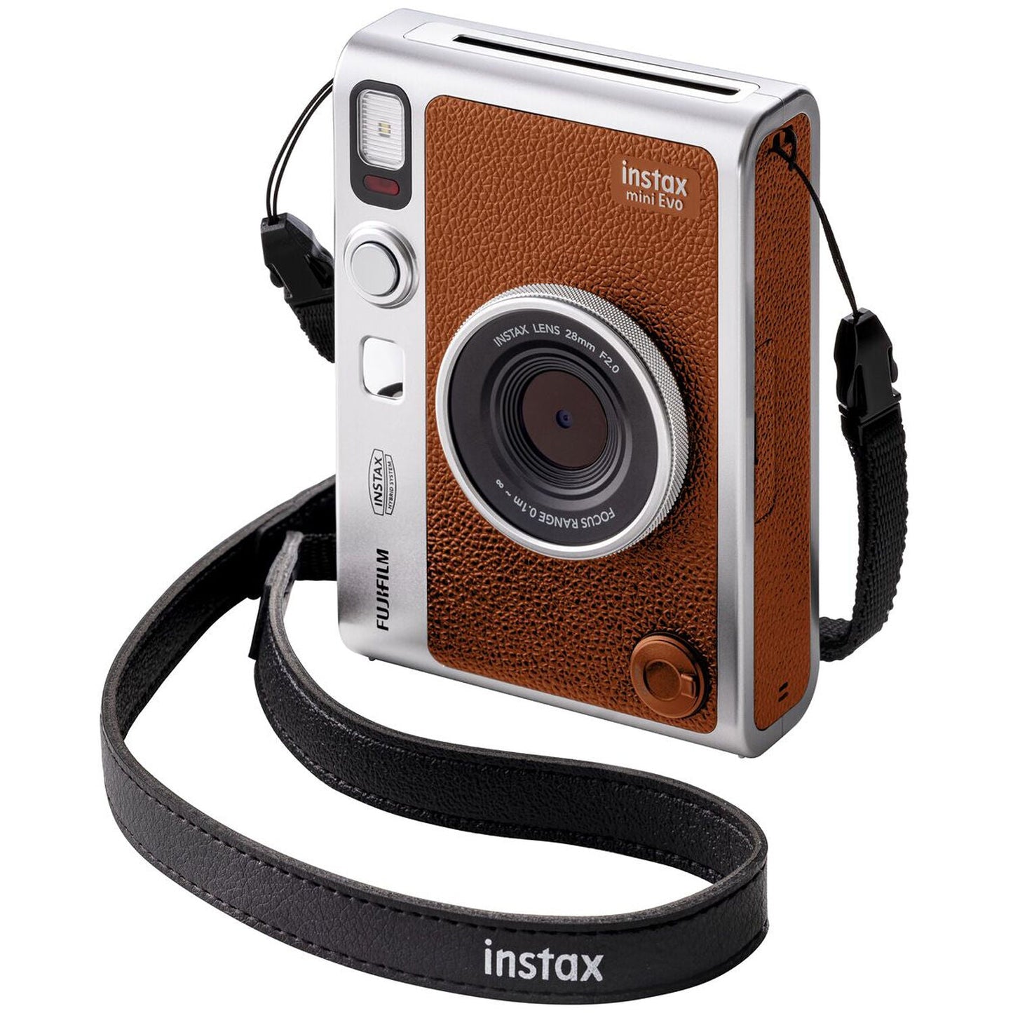 FUJIFILM INSTAX MINI EVO Hybrid Instant Camera (Brown) - 16812534 Fujifilm