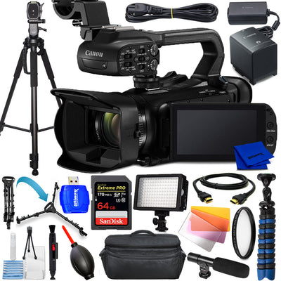 Canon XA65 Professional UHD 4K Camcorder PAL 5732C002 - 15PC Accessory Bundle Canon