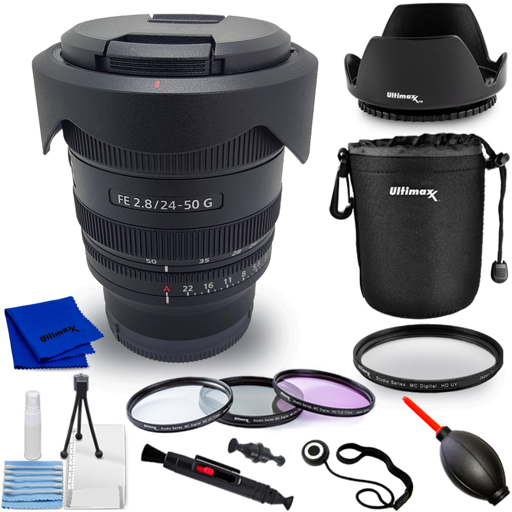 Sony FE 24-50mm f/2.8 G Lens (Sony E) SEL2450G - 10PC Accessory Bundle