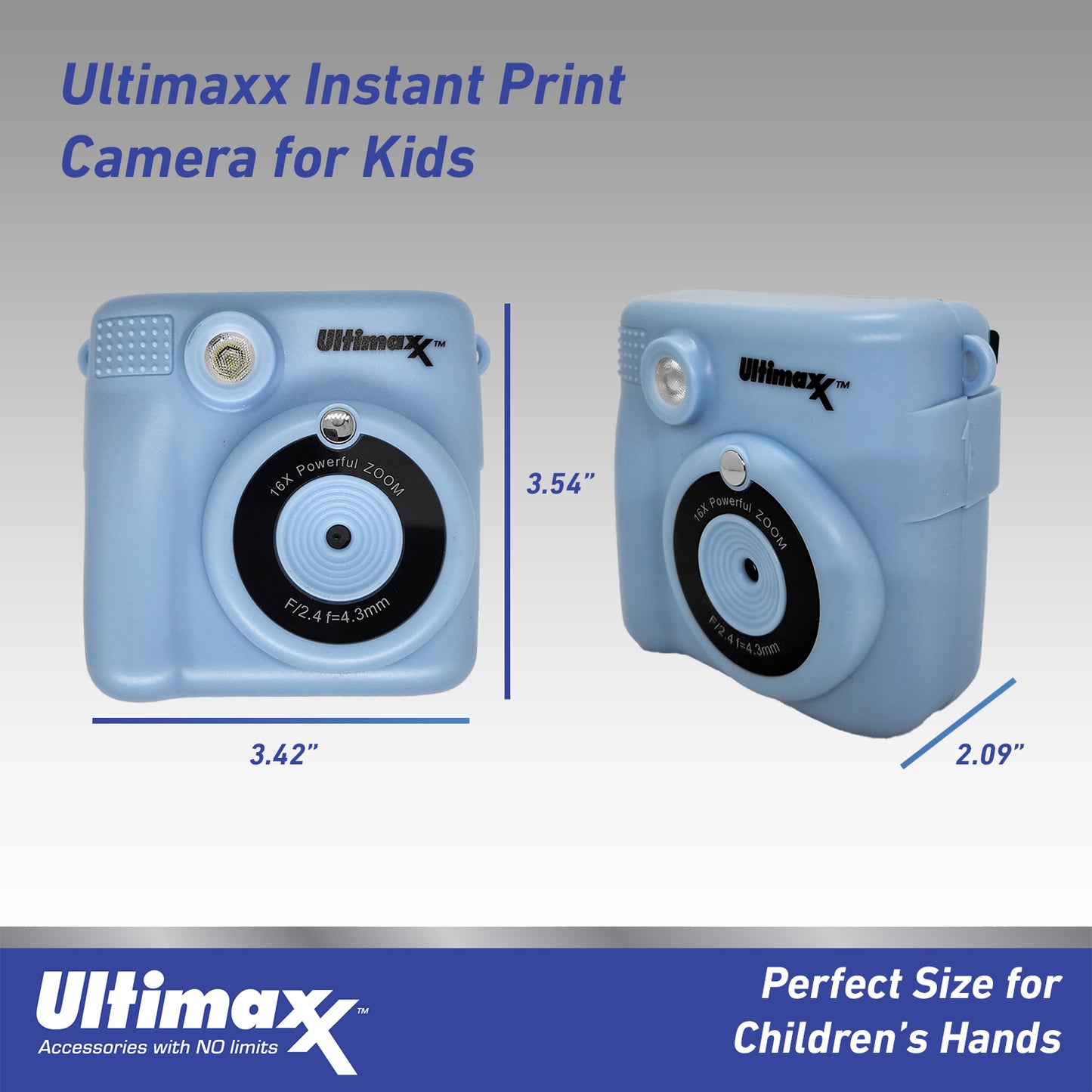 Ultimaxx Instant Print Camera Kids Teens 32GB Micro SD with 3 Print Rolls GIFT