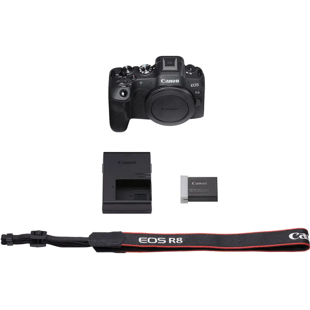 Canon EOS R8 Mirrorless Camera 5803C002 - 12PC Accessory Bundle Canon
