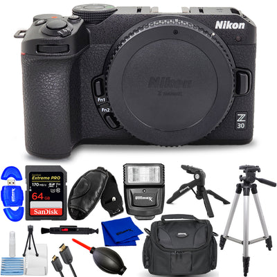 Nikon Z30 Mirrorless Camera (Body Only) 1737 - 12PC Accessory Bundle