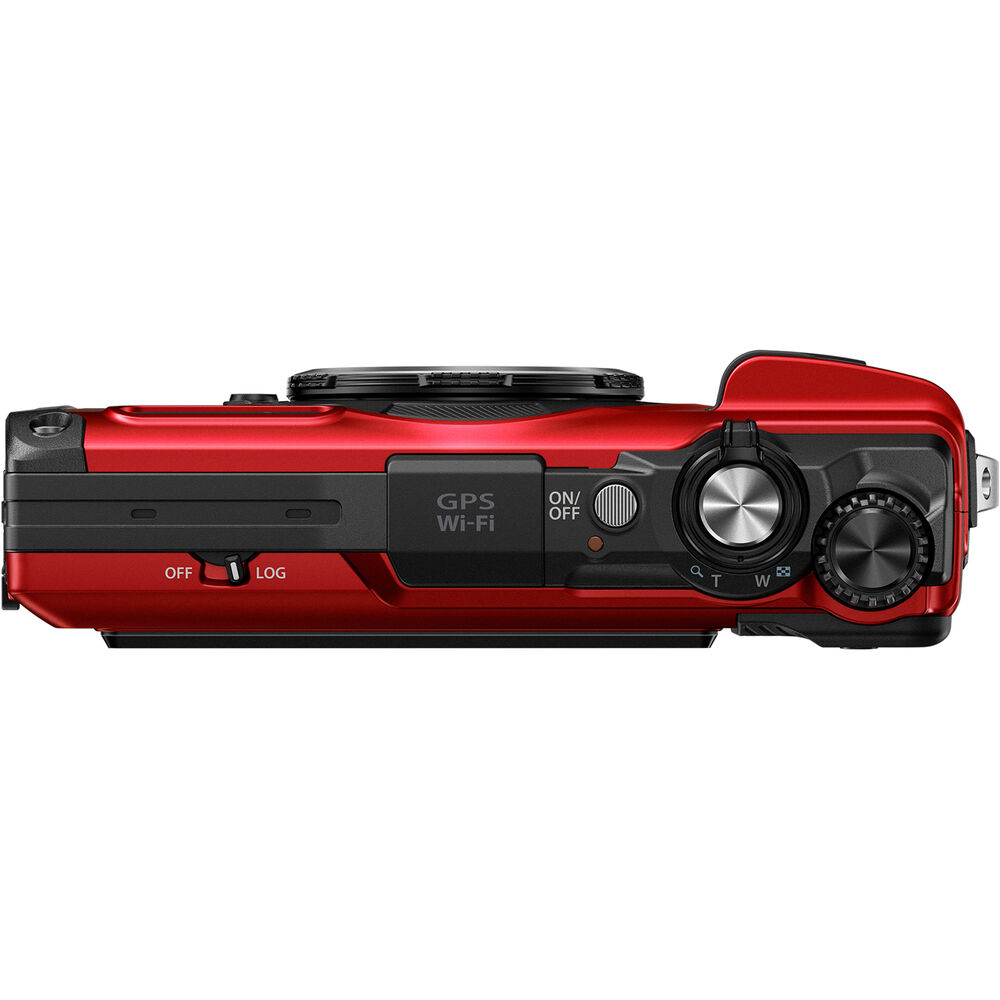 OM SYSTEM Tough TG-7 Digital Camera (Red) V110030RU000 - 7PC Accessory Bundle