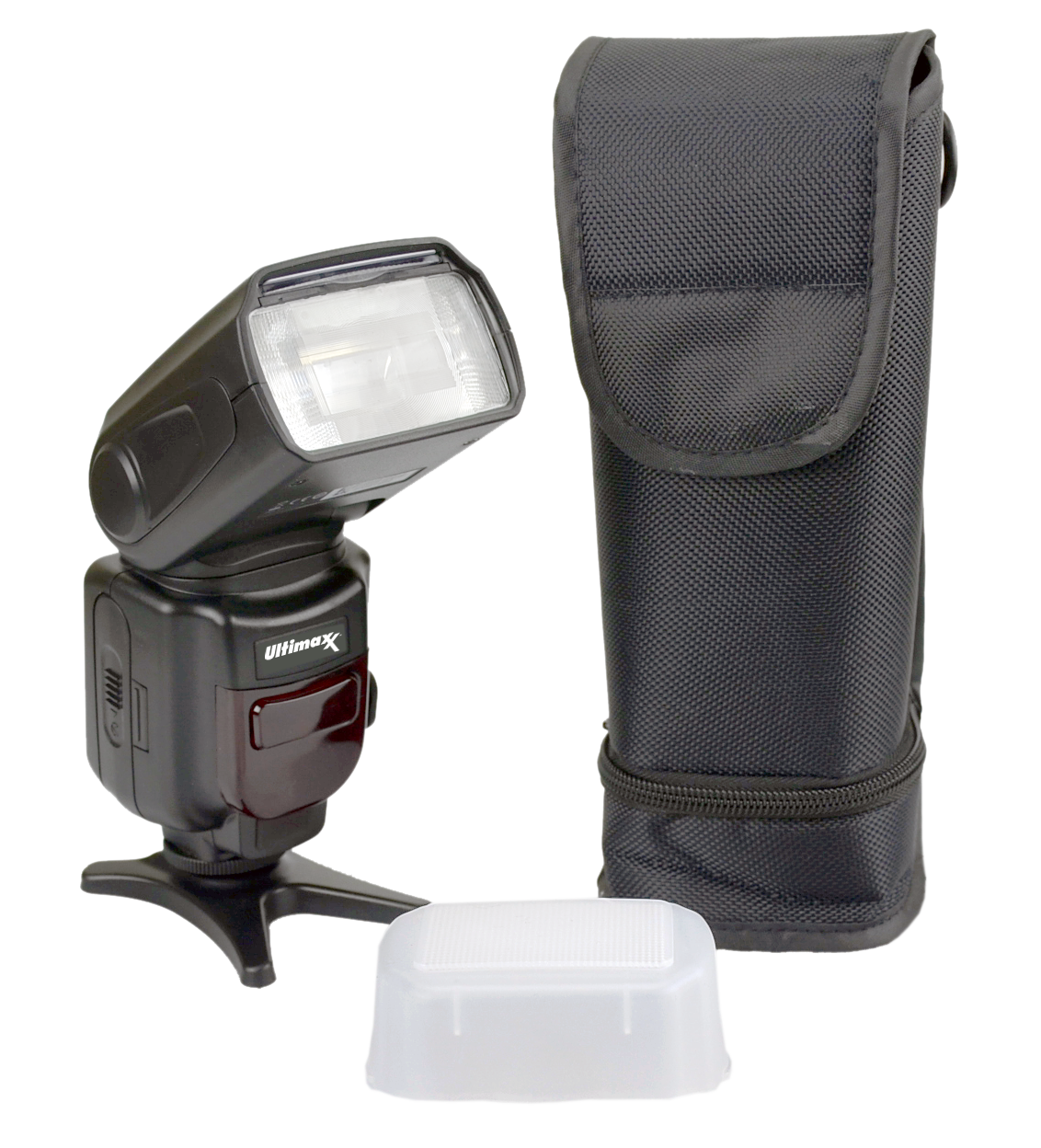 ULTIMAXX TTL Dedicated Slave Flash with LCD Swivel/Bounce & Case for Canon