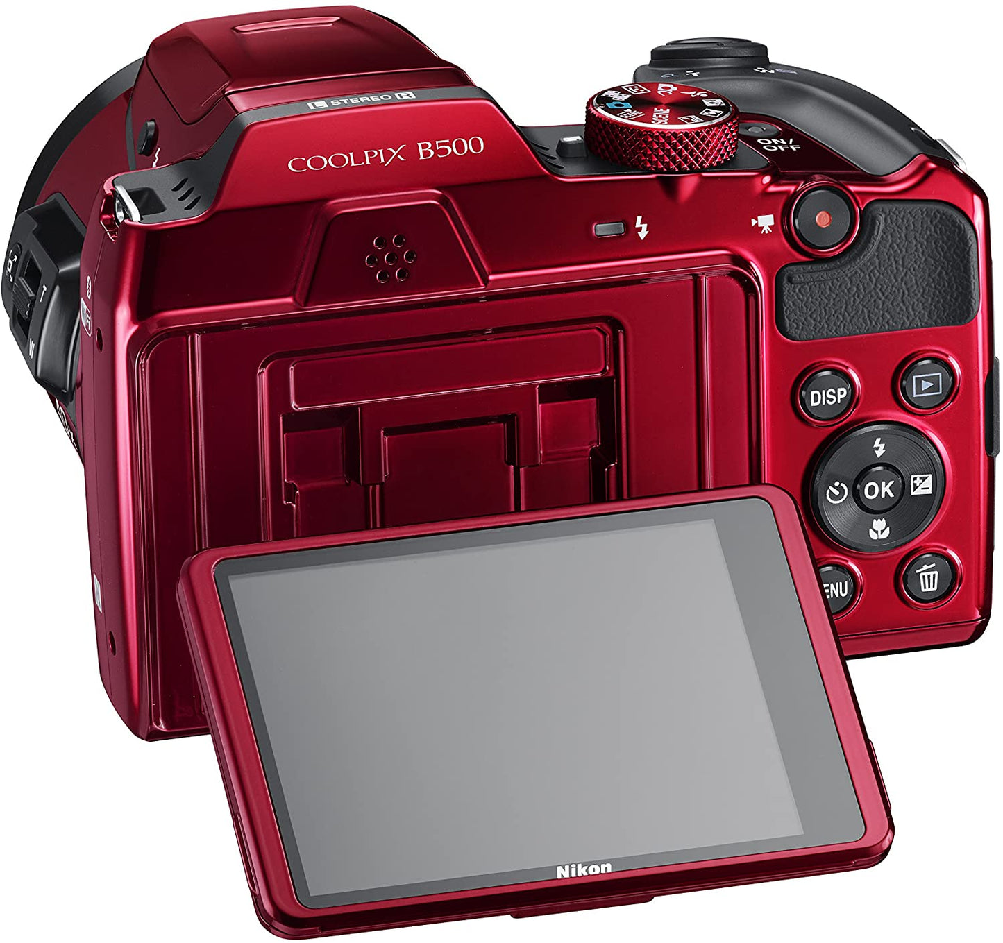 Nikon COOLPIX B500 Digital Camera (Red) 26508 + 32GB + Case Bundle