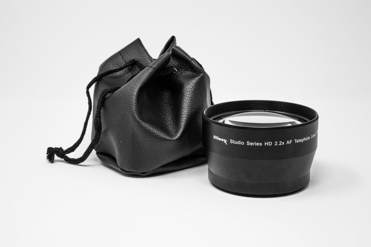 2.2x Professional Telephoto Lens 49mm with Protective Pouch