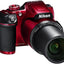 Nikon COOLPIX B500 Digital Camera (Red) 26508 + 32GB + Case Bundle