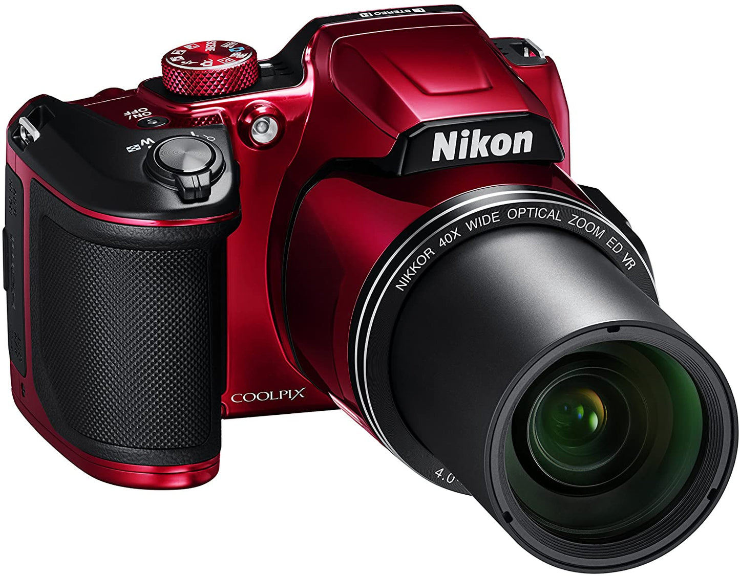 Nikon COOLPIX B500 Digital Camera (Red) 26508 + 32GB + Case Bundle