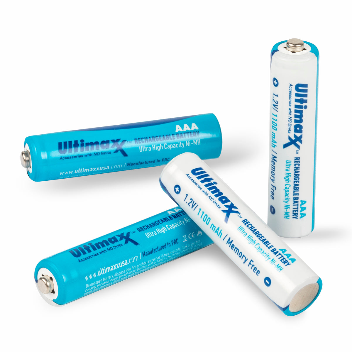 Ultimaxx 4AAA NIMH Rechargeable Batteries 1100 mAh