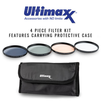 ULTIMAXX 95mm 4 Piece Multi Coated HD Filter Kit 95mm (UV, CPL, Warming, ND9)