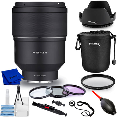 Rokinon AF 135mm f/1.8 FE Lens for Sony E IO13518-E - 10PC Accessory Bundle