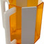 Ready Covers Lucite Netilat Yadayim Washing Cup - Modern Juidaica Jewish Ritual Wash Cup with Dual Handles, 5" Tall (Orange/White)