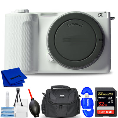 Sony ZV-E10 II Mirrorless Camera (White) ZVE10M2W - 7PC Accessory Bundle