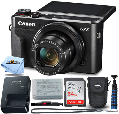 Canon PowerShot Digital Camera G7 X Mark II with Wi-Fi & NFC, LCD Screen, and 1-inch Sensor - (Black) 11 Piece Value Bundle