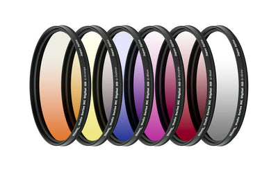 6 Piece Professional Gradual Color Filter Kit 82mm with Protective Wallet