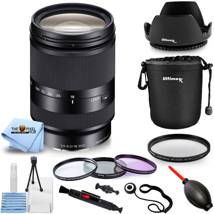 Sony E 18-200mm f/3.5-6.3 OSS LE Lens SEL18200LE - 10PC Accessory Bundle