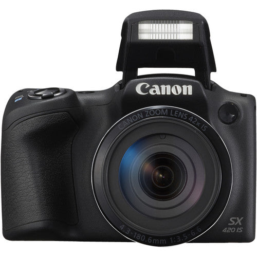 Canon PowerShot SX420 IS 20MP Digital Camera (Black) - Essential 32GB Bundle