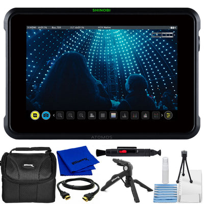 Atomos Shinobi 7" 4K HDMI/SDI Monitor ATOMSHB002 - 7PC Accessory Bundle