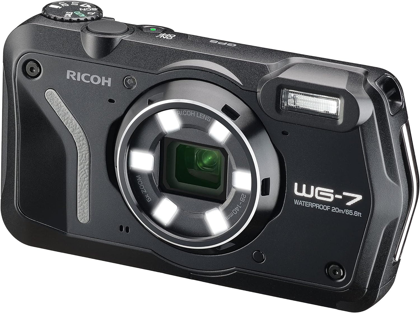 RICOH WG-7 Digital Camera Tough Waterproof Dustproof 4K WEB Camera (Black) Kit