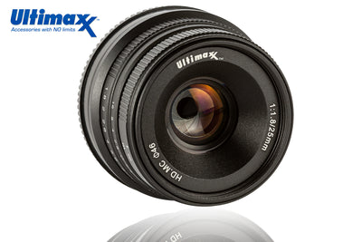 ULTIMAXX 25mm f/1.8 Manual Lens for Sony E Mount (Nex) - 7PC Accessory Kit