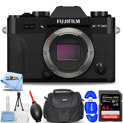 FUJIFILM X-T30 II Mirrorless Camera (Black) 16759615 - 7PC Accessory Bundle