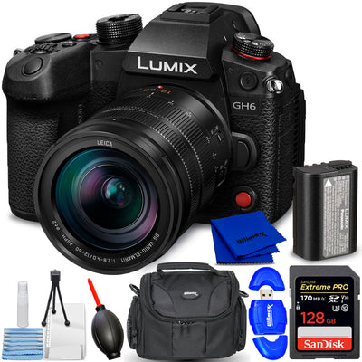 Panasonic Lumix GH6 with 12-60mm f/2.8-4 Lens DC-GH6LK - 7PC Accessory Bundle