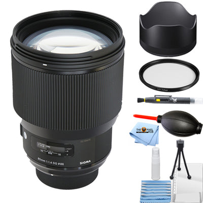 Sigma 85mm f/1.4 DG HSM Art Lens for Nikon F 321955 - Essential UV Filter Bundle