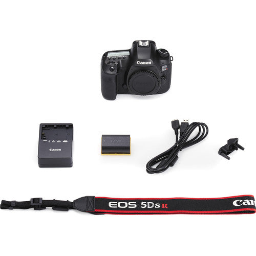 Canon EOS 5DS R DSLR Camera (Body Only) Extra Batteries + Flash + Case Bundle