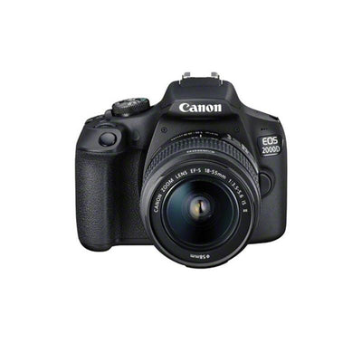 Canon EOS 2000D / Rebel T7 with 18-55mm IS II Lens + EXT BATT + 64GB Bundle