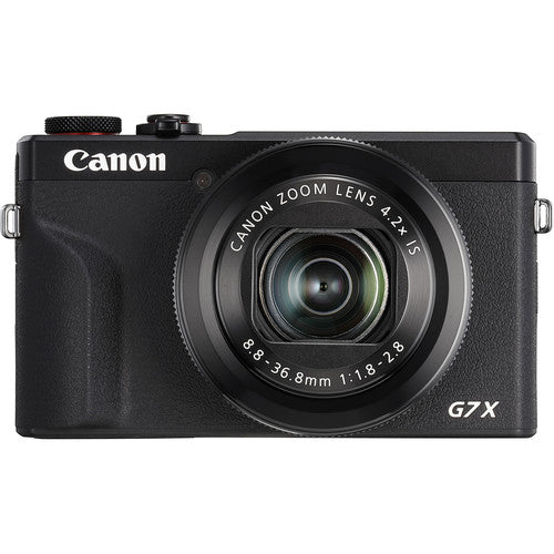 Canon PowerShot G7 X Mark III Digital Camera (Black) + 32GB + LED Light Bundle