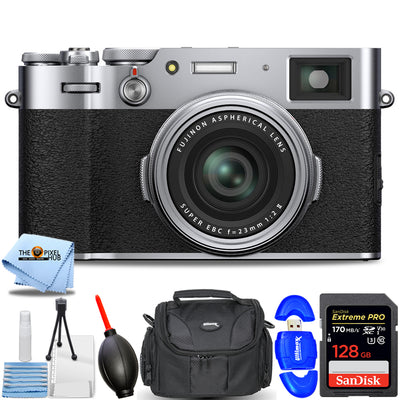 FUJIFILM X100V Digital Camera (Silver) 16642939 - 7PC Accessory Bundle