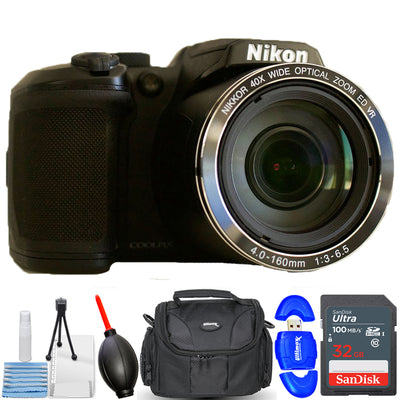 Nikon COOLPIX B500 Digital Camera (Black) 26506 - Essential 32GB Bundle