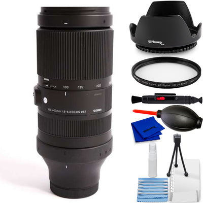 Sigma 100-400mm f/5-6.3 DG DN OS Contemporary Lens for Sony E 7PC Accessory Kit