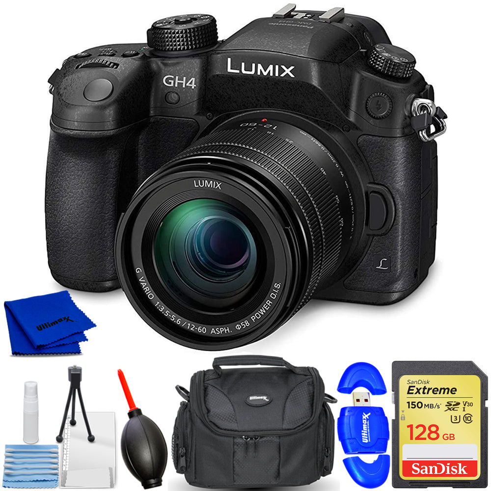 Panasonic Lumix DMC-GH4 with 12-60mm f/3.5-5.6 ASPH Lens - 7PC Accessory Bundle