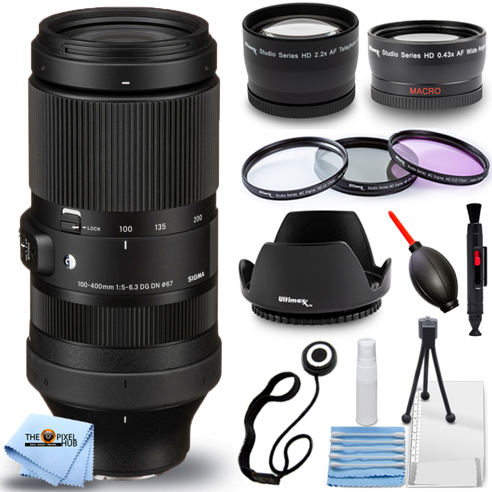 Sigma 100-400mm f/5-6.3 DG DN OS Contemporary Lens (FUJIFILM X) - 10PC Bundle