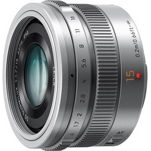 Panasonic LUMIX G Leica DG Summilux 15mm f/1.7 ASPH. Lens Silver - UV Bundle