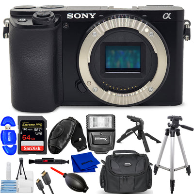 Sony a6100 Mirrorless Camera (Body Only) ILCE6100/B - 10PC Accessory Bundle