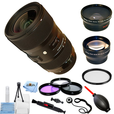 Sigma 18-35mm f/1.8 DC HSM Art Lens for Nikon 210-306 - Filter Kit Bundle