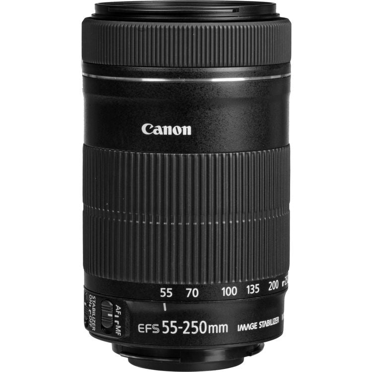 Canon EF-S 55-250mm f/4-5.6 IS STM Lens 8546B002 - 8PC Accessory Bundle