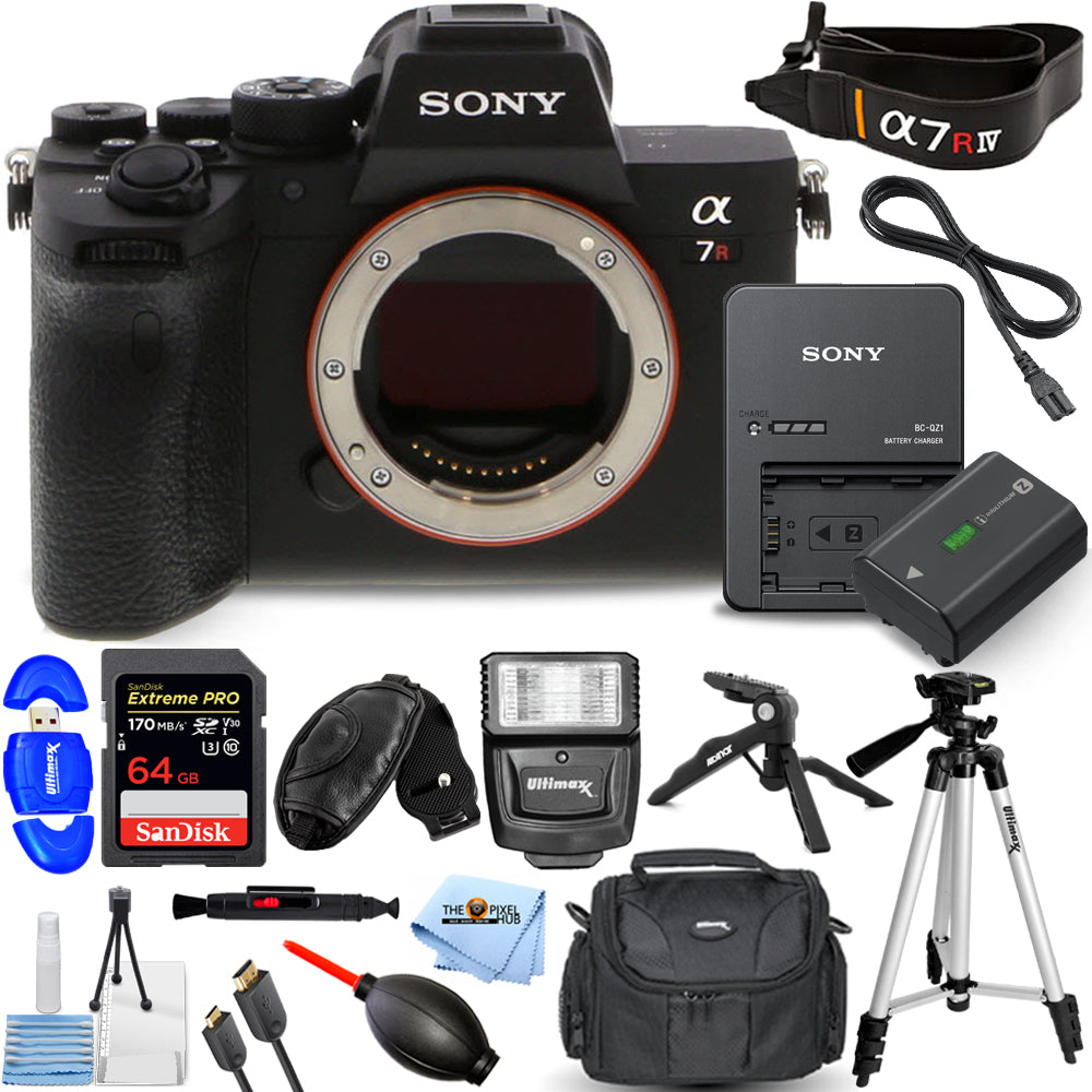 Sony Alpha a7R IV Mirrorless Digital Camera (Body Only) + 64GB + Tripod Bundle