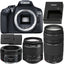 Canon EOS 3000D / T100 DSLR with 18-55mm III + 75-300mm + 50mm - 3 LENSES BUNDLE